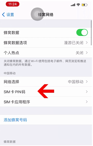 安平苹果14维修网分享如何给iPhone14的SIM卡设置密码 